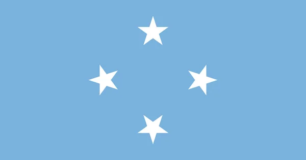 Bandera de los Estados Federados de Micronesia — Vector de stock