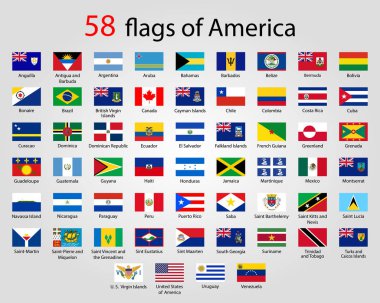 Amerika'nın Düz Yuvarlak Bayrakları - Full Vector Collectionvector