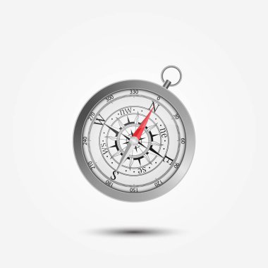 Manyetik pusula şeffaf arka plan üzerinde izole. Sanat tasarımı