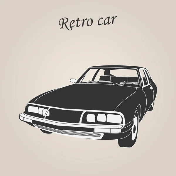 Vintage car. Retro car. Classic car. Vector — Stock Vector