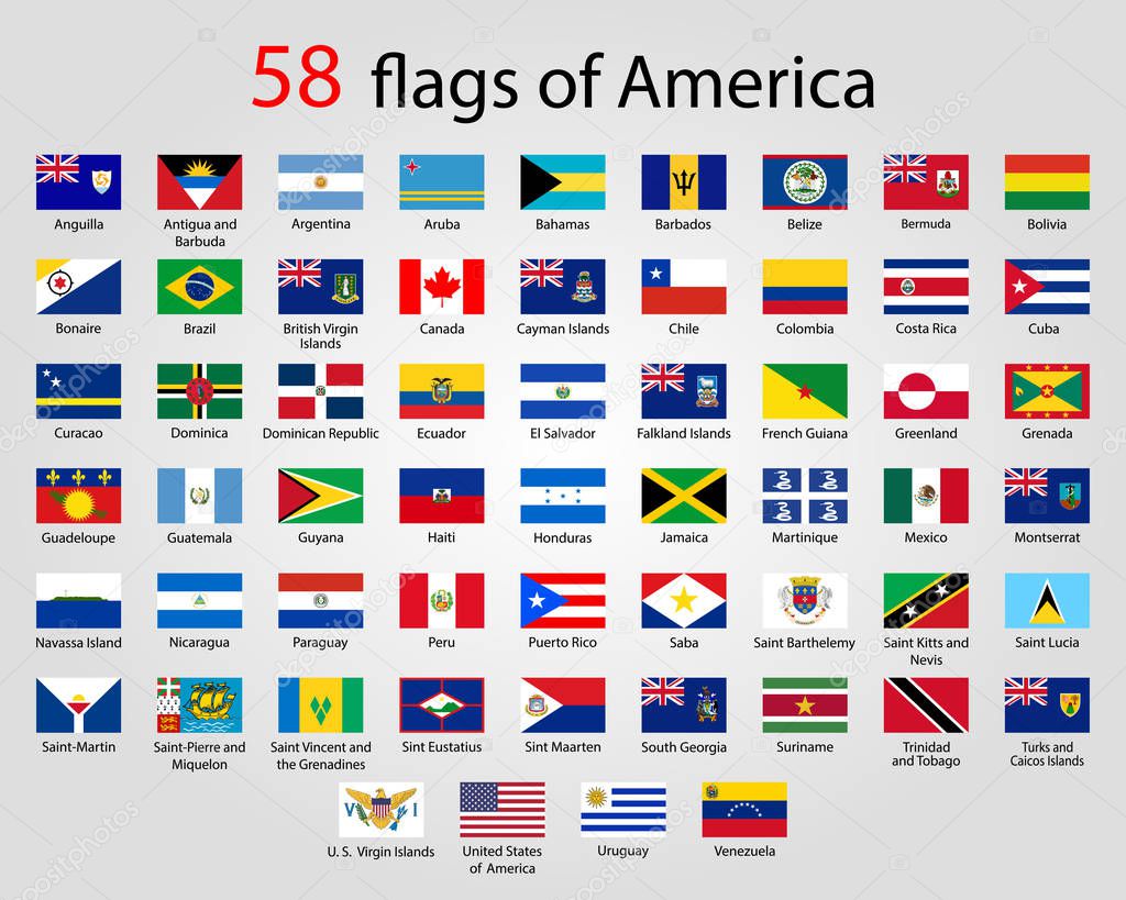 Flat Round Flags of America - Full Vector CollectionVector