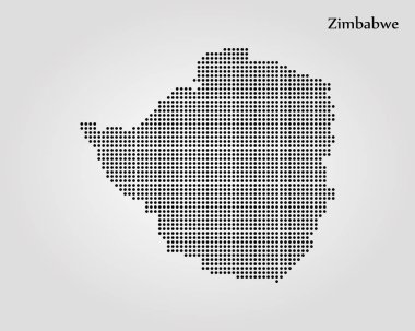 Zimbabve Haritası. Vektör çizim. Dünya Haritası