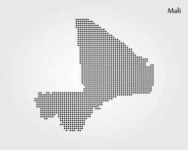 Mali Haritası. Vektör çizim. Dünya Haritası