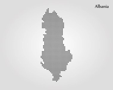 Arnavutluk Haritası. Vektör illüstrasyon. Dünya haritası