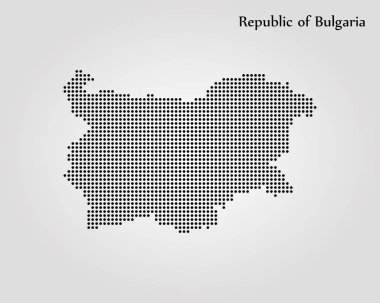 Bulgaristan Haritası. Vektör illüstrasyon. Dünya haritası