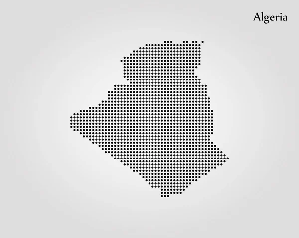 Carte de l'Algérie. Illustration vectorielle. Carte du monde — Image vectorielle
