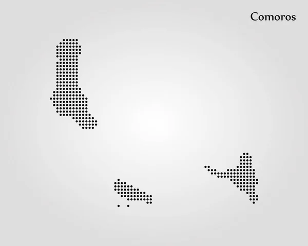Kaart van Comoren. Vectorillustratie. Wereldkaart — Stockvector