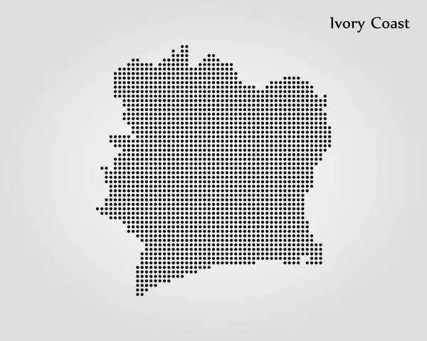 Kaart van Ivoorkust. Vectorillustratie. Wereldkaart — Stockvector