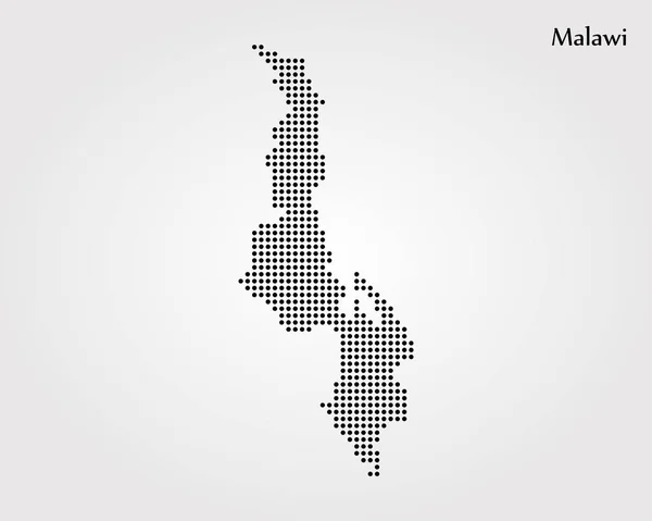 Mapa z Malawi. Ilustracja wektorowa. Mapa świata — Wektor stockowy