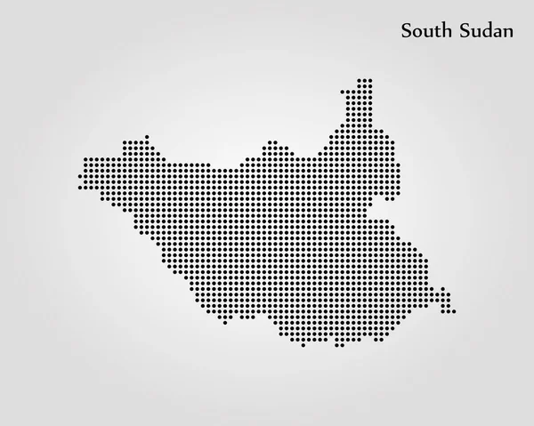 Mapa Sudanu Południowego. Ilustracja wektorowa. Mapa świata — Wektor stockowy