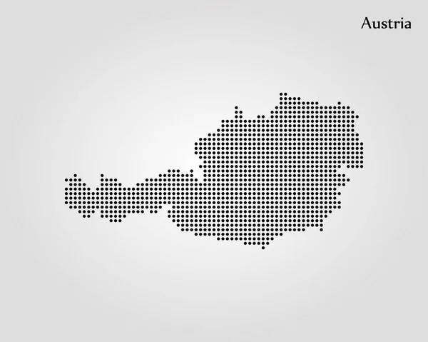 Carte de l'Autriche. Illustration vectorielle. Carte du monde — Image vectorielle