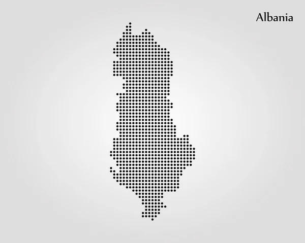 Carte de l'Albanie. Illustration vectorielle. Carte du monde — Image vectorielle