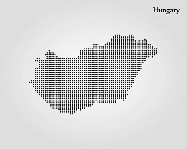 Carte de Hongrie. Illustration vectorielle. Carte du monde — Image vectorielle