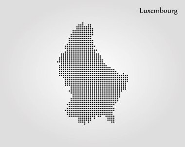 Lüksemburg Haritası. Vektör illüstrasyon. Dünya haritası