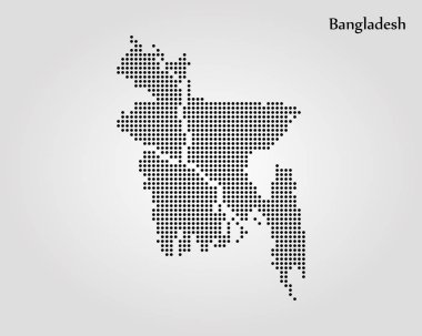 Bangladeş Haritası. Vektör çizim. Dünya Haritası