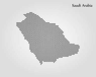 Suudi Arabistan Haritası. Vektör çizim. Dünya Haritası