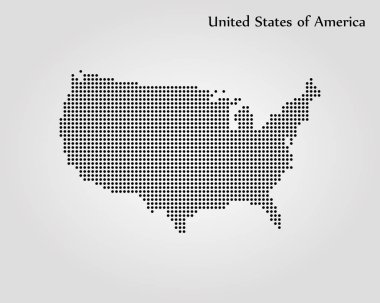 Amerika Birleşik Devletleri Haritası. Vektör illüstrasyon. Dünya haritası