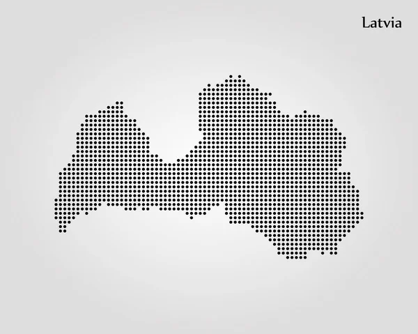 Carte de Lettonie. Illustration vectorielle. Carte du monde — Image vectorielle