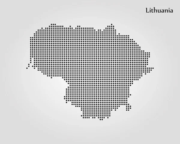 Carte de Lituanie. Illustration vectorielle. Carte du monde — Image vectorielle