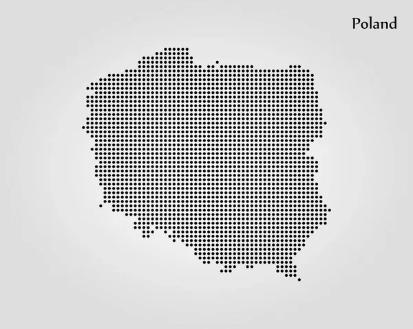 Carte de Pologne. Illustration vectorielle. Carte du monde — Image vectorielle