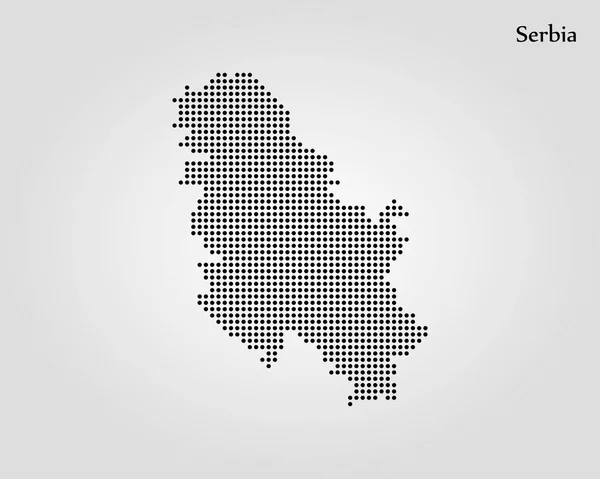 Harita Sırbistan. Vektör çizim. Dünya Haritası