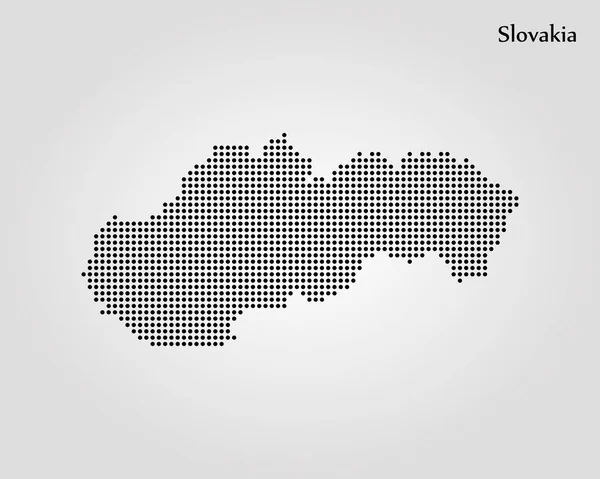 Mapa de Eslovaquia. Ilustración vectorial. Mapa mundial — Vector de stock