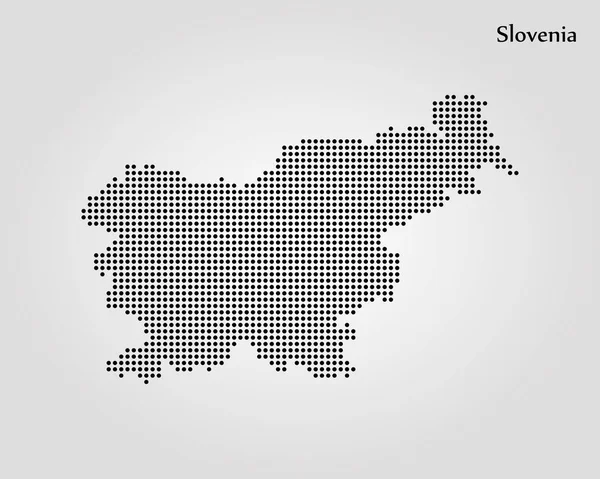 Carte de Slovénie. Illustration vectorielle. Carte du monde — Image vectorielle