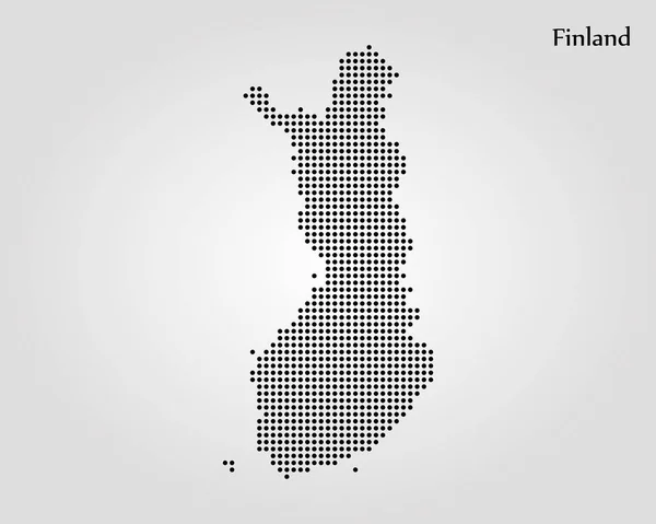 Mapa de Finlandia. Ilustración vectorial. Mapa mundial — Vector de stock