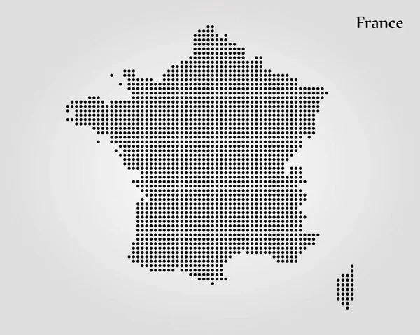 Fransa Haritası. Vektör çizim. Dünya Haritası — Stok Vektör