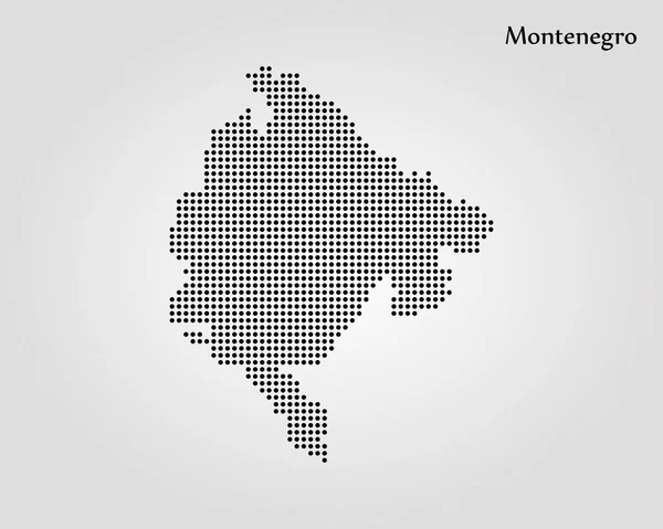 Carte du Monténégro. Illustration vectorielle. Carte du monde — Image vectorielle