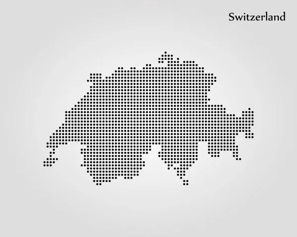 Mapa Szwajcarii. Ilustracja wektorowa. Mapa świata — Wektor stockowy
