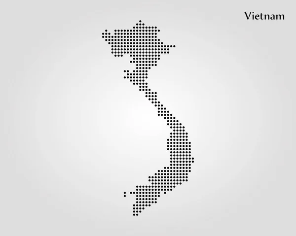 Mapa do Vietname. Ilustração vetorial. Mapa do mundo — Vetor de Stock