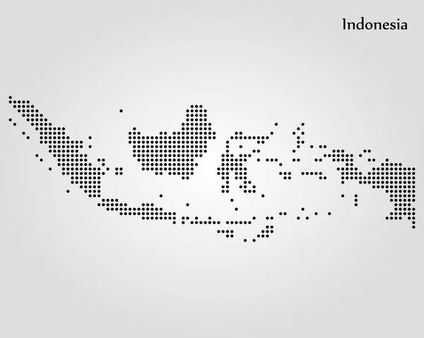 Peta Indonesia (dalam bahasa Inggris). Vektor ilustrasi. Peta dunia - Stok Vektor