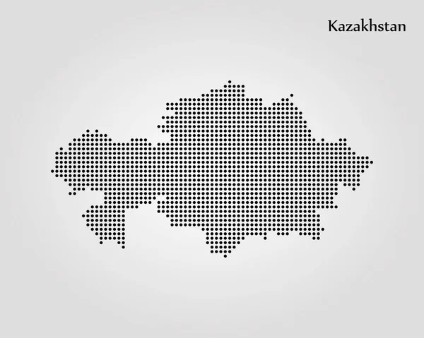 Carte du Kazakhstan. Illustration vectorielle. Carte du monde — Image vectorielle