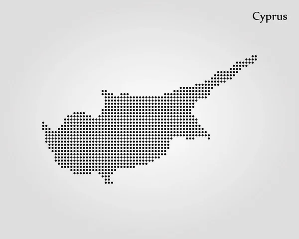 Χάρτης της Κύπρου. Εικονογράφηση διάνυσμα. Παγκόσμιος Χάρτης — Διανυσματικό Αρχείο