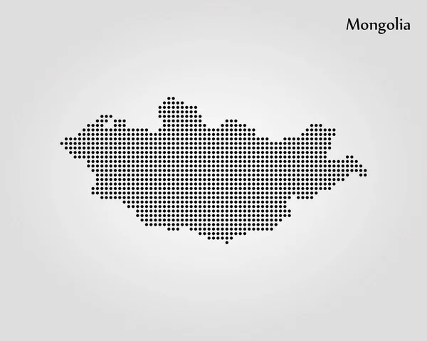 Karte der Mongolei. Vektorillustration. Weltkarte — Stockvektor