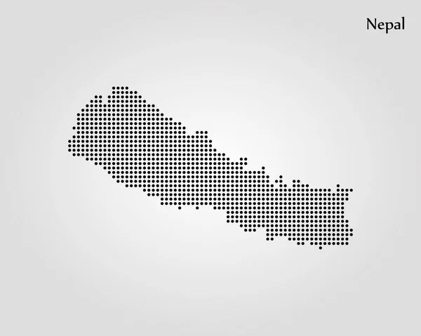 Kaart van Nepal. Vectorillustratie. Wereldkaart — Stockvector