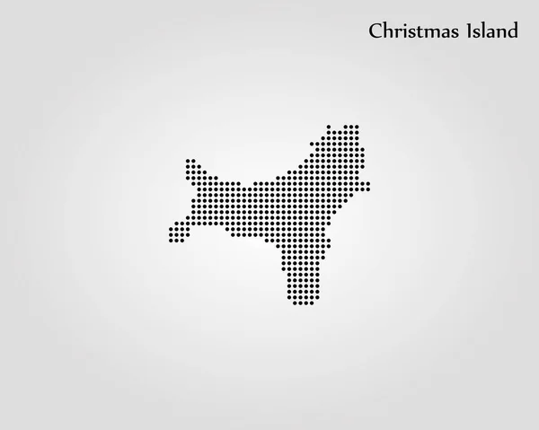 Kaart van Christmas eiland. Vector illustratie. Wereld kaart — Stockvector