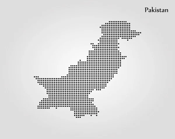 Mapa de Pakistán. Ilustración vectorial. Mapa mundial — Archivo Imágenes Vectoriales