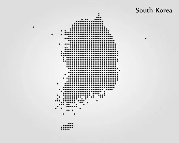 Map of South Korea. Vector illustration. World map — Stock Vector