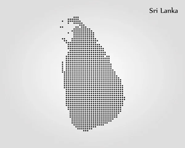 Mapę Sri Lanki. Ilustracja wektorowa. Mapa świata — Wektor stockowy