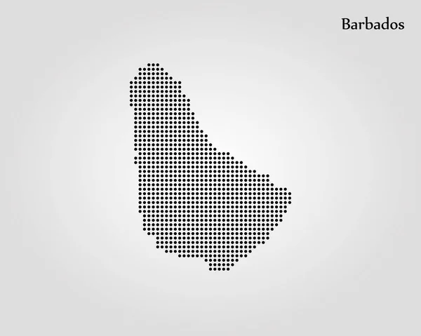 Kaart van Barbados. Vectorillustratie. Wereldkaart — Stockvector