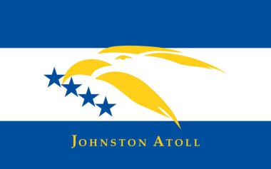 Johnston Atol bayrağı. Vektör Illustration. Dünya bayrağı