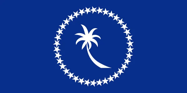 Bandera de Chuuk. Ilustración vectorial. Bandera del mundo — Vector de stock