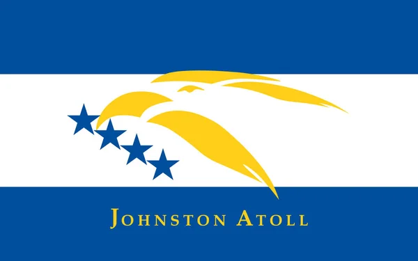 Johnston Atols flagga. Vektor illustration. Världs flagga — Stock vektor