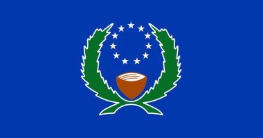 Mikronezya Federe devletlerinin bayrağı. Vektör Illustration. Dünya bayrağı
