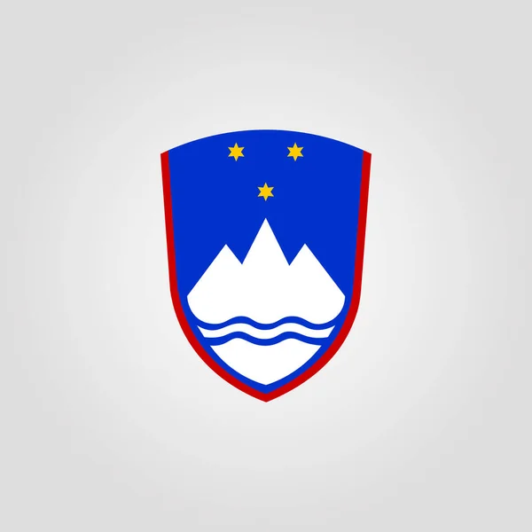 Brasão de armas da Eslovénia. Ilustração vetorial — Vetor de Stock