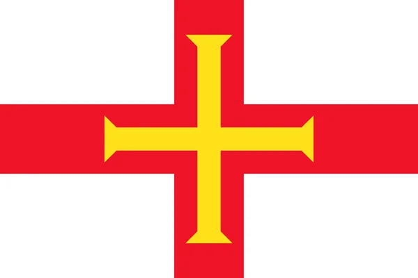 Flagge von Guernsey. Vektorillustration. Weltflagge — Stockvektor