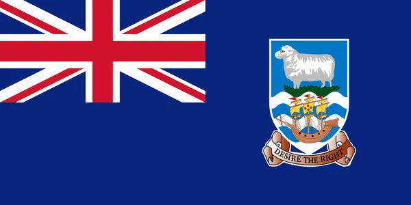 Drapeau des îles Malouines. Illustration vectorielle. Pavillon mondial — Image vectorielle