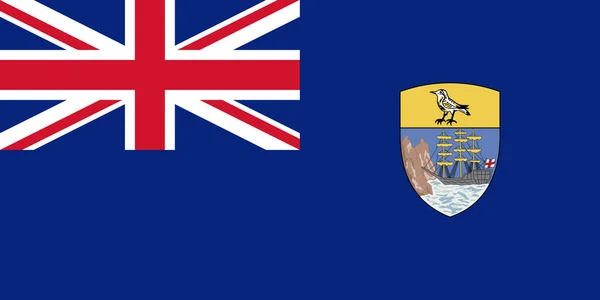 Σημαία της Αγίας Ελένης. Απεικόνιση διανύσματος. Παγκόσμια σημαία — Διανυσματικό Αρχείο